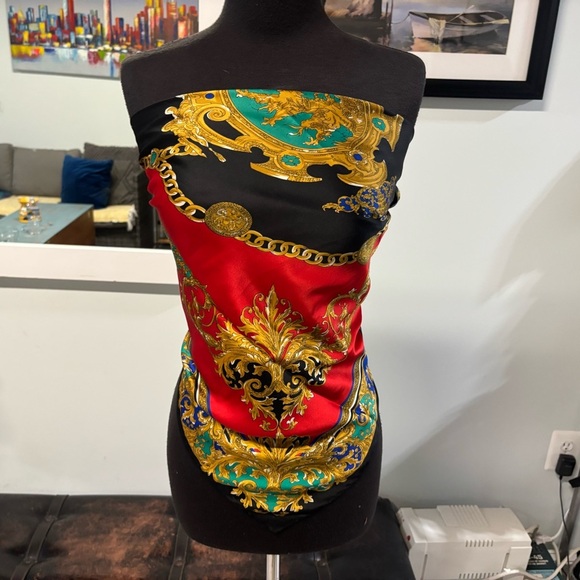 ❤️Vintage Elegant Vibrant Baroque Scarf - Picture 3 of 6